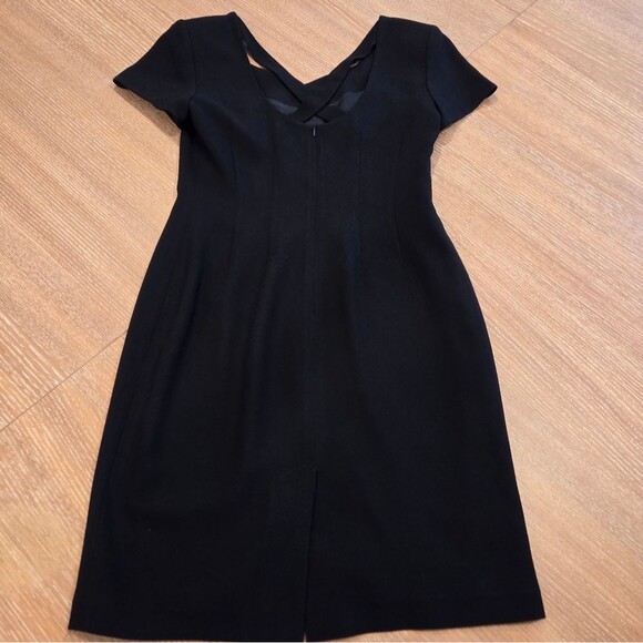 Nordstrom Preview Collection Women's Simple Little Black Dress Short Sleeve  6 - Picture 3 of 5